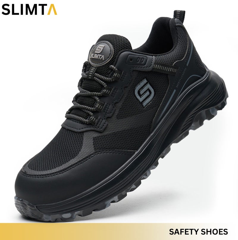 SLIMTA Men's & Women's Extra Lightweight Mesh Safety Shoes - Steel Toe Sporty Design for All Seasons - Image 1